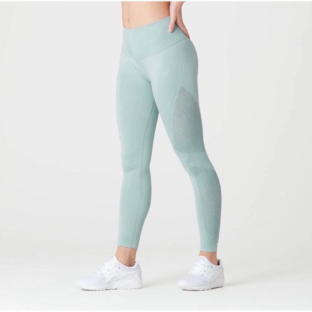 MyProtein Shape Seamless Leggings Size L second-skin squat-proof Seafoam Green